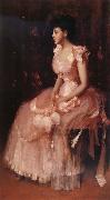William Merritt Chase The girl in the pink oil painting